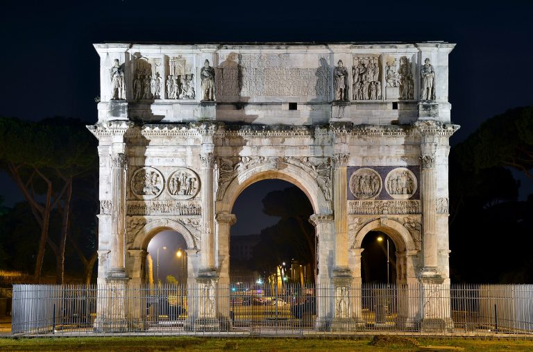 Arch-of-Constantine-at-Night-Rome